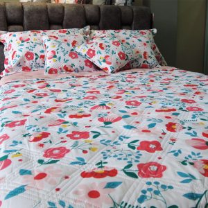 EDREDÓN CAMA DOBLE - FLORES